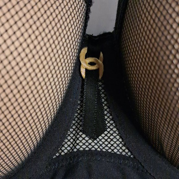 FREYA Idol Allure NWT BRA Sz 28H Molded Underwire Cups J. Hook Fishnet & Lace - Picture 6 of 14